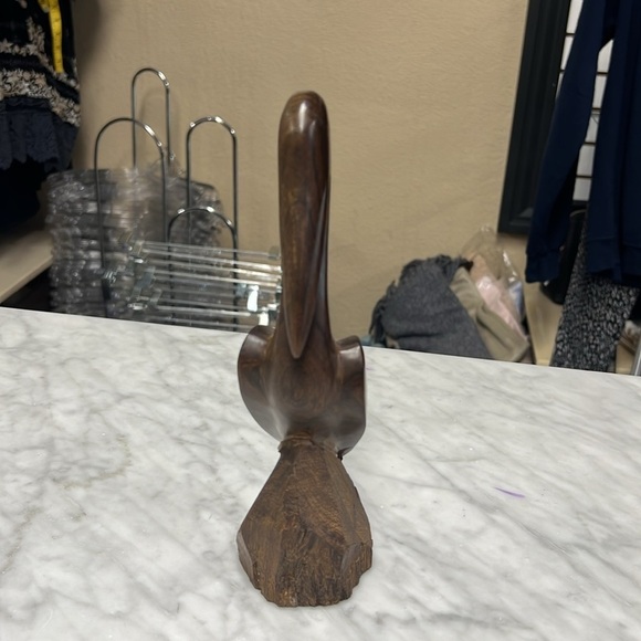 Vintage Wooden Pelican Statue - Picture 2 of 6